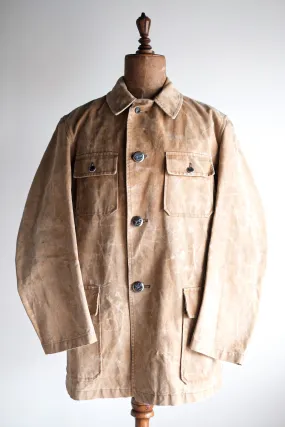 [~ 40's] Veste de chasse en toile en coton vintage français