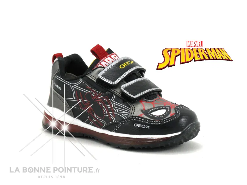 Achat chaussures Geox Bébé Basket, vente Geox Spider Man TODO GARCON - Black leather - Basket noire