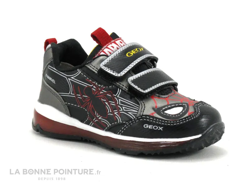 Achat chaussures Geox Bébé Basket, vente Geox Spider Man TODO GARCON - Black leather - Basket noire