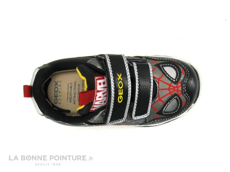 Achat chaussures Geox Bébé Basket, vente Geox Spider Man TODO GARCON - Black leather - Basket noire