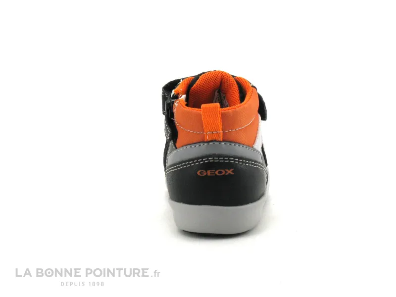 Achat chaussures Geox Bébé Bottillon, vente Geox GISLI - B261NA - Black Orange - Basket montante premiers pas