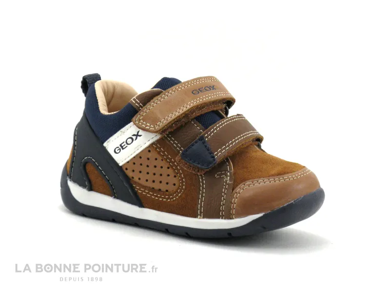 Achat chaussures Geox Bébé Chaussure, vente Geox Each B160BB - Chaussure montante marron bleu marine