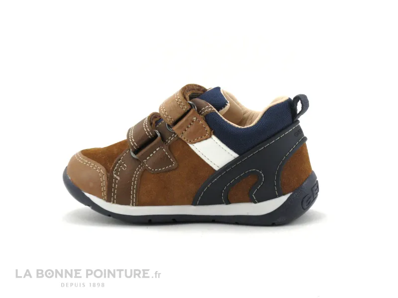 Achat chaussures Geox Bébé Chaussure, vente Geox Each B160BB - Chaussure montante marron bleu marine