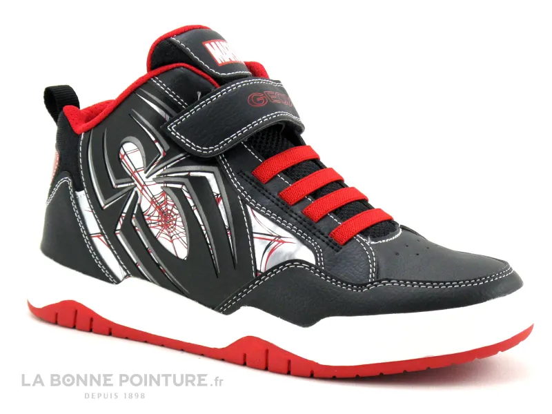 Achat chaussures Geox Enfant Basket, vente Geox Basket Spiderman - J267RC - Perth GARCON - Black - Red