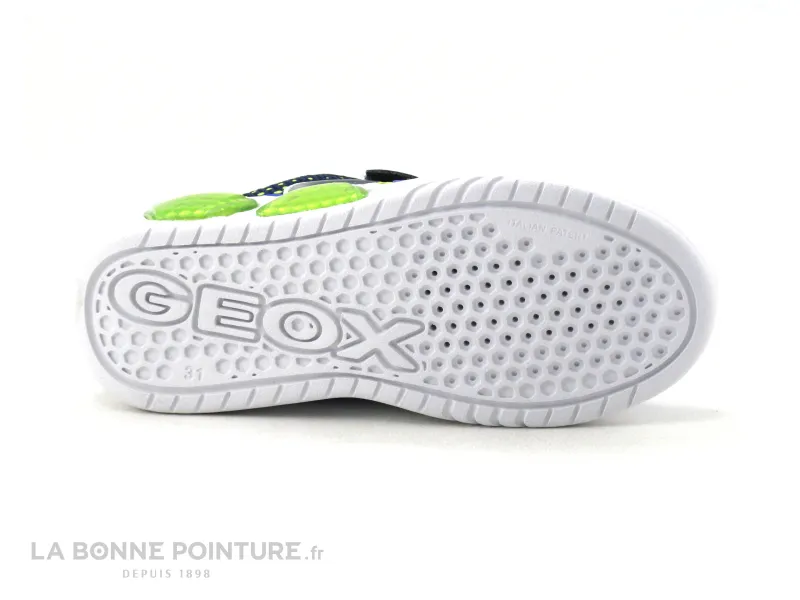 Achat chaussures Geox Enfant Basket, vente Geox J35GVA ILLUMINUS - Royal Lime - Basket leds GARCON