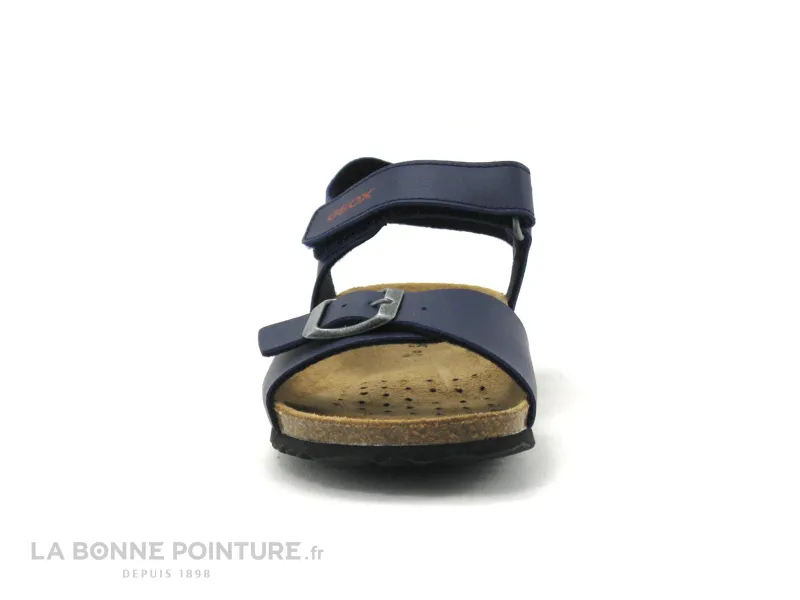 Achat chaussures Geox Enfant Nu-pieds, vente Geox GHITA Boy - J028LB - Navy Red - Sandale GARCON bleu marine