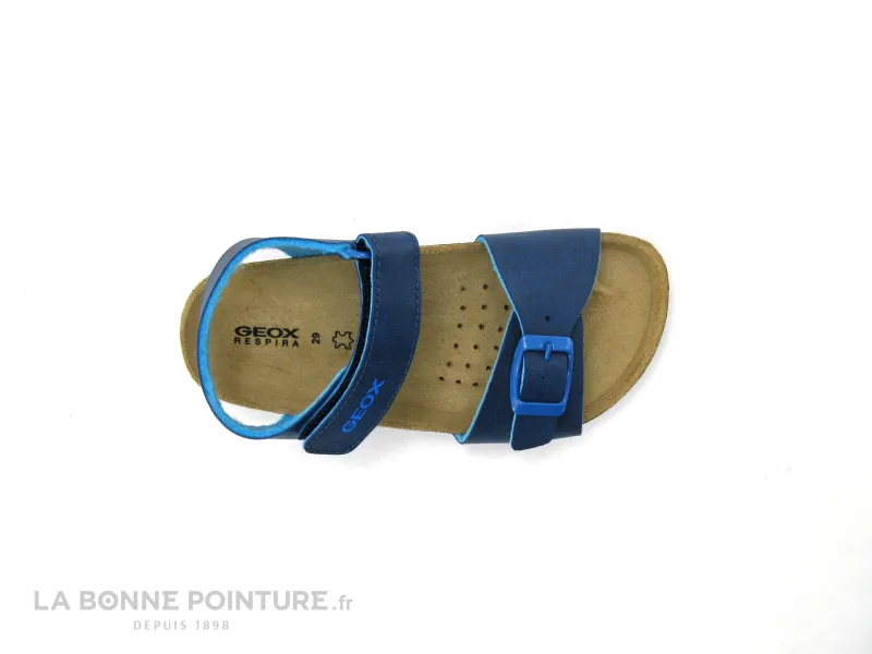 Achat chaussures Geox Enfant Nu-pieds, vente Geox GHITA J028LB Avio Sky - Sandale GARCON marine et turquoise