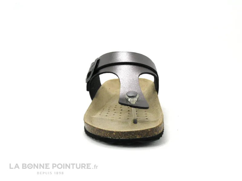 Achat chaussures Geox Femme Entre-doigts, vente Geox D35LSK - BRIONIA Gun - Tong femme argent metal