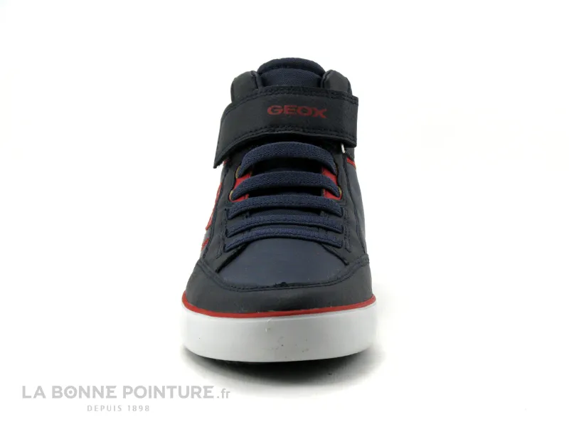 Achat chaussures Geox Junior Bottillon, vente Geox GISLI J165CB Bleu marine Rouge - Basket montante GARCON