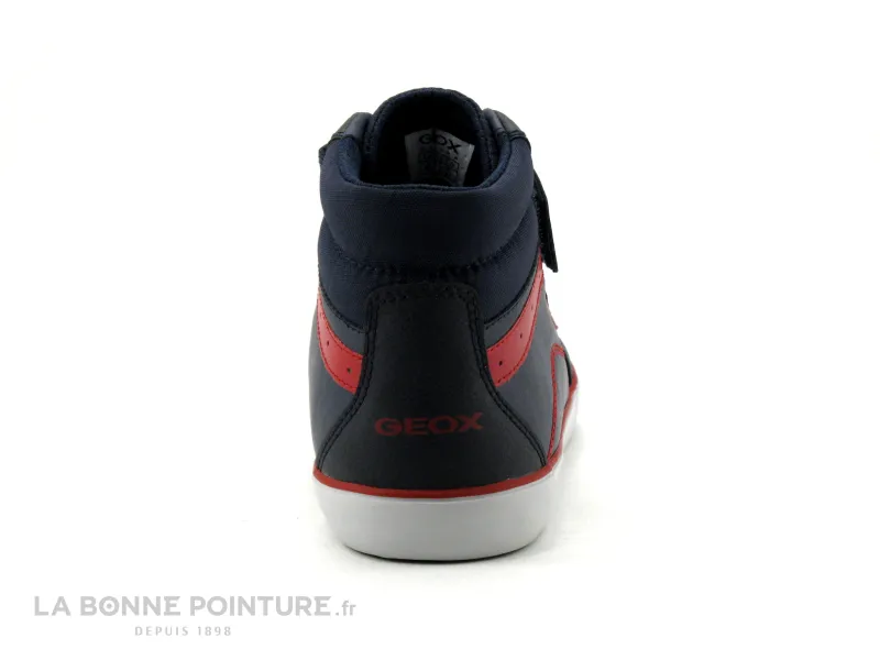 Achat chaussures Geox Junior Bottillon, vente Geox GISLI J165CB Bleu marine Rouge - Basket montante GARCON