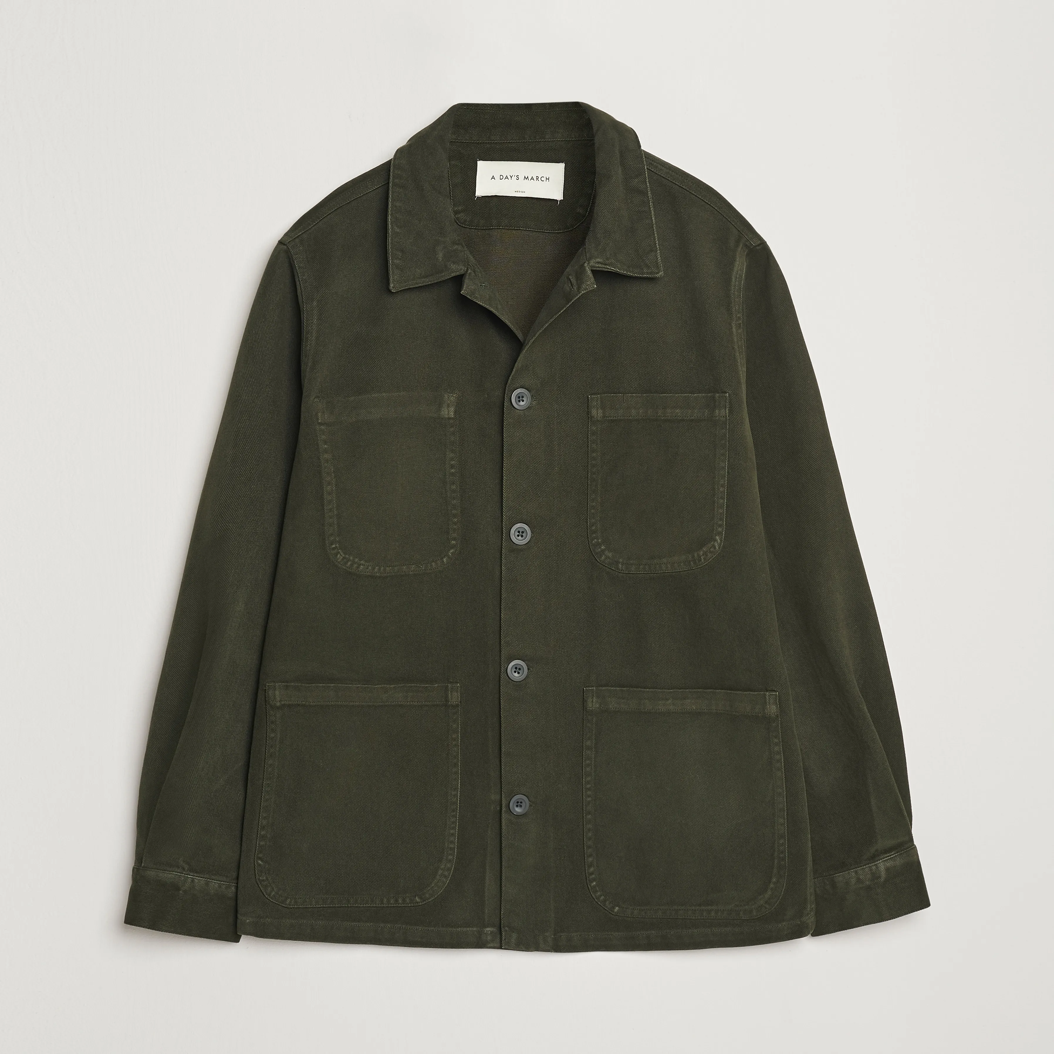 Algot Cotton Lyocell Overshirt Deep Green