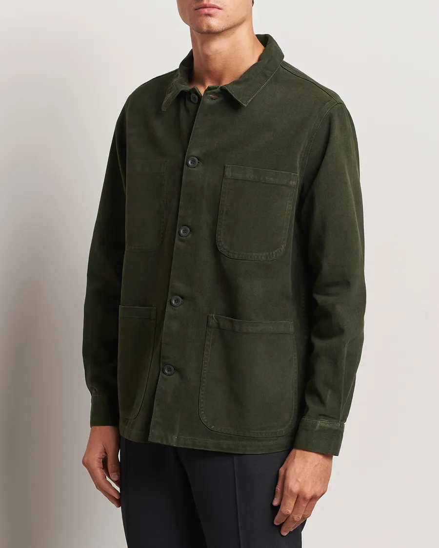 Algot Cotton Lyocell Overshirt Deep Green