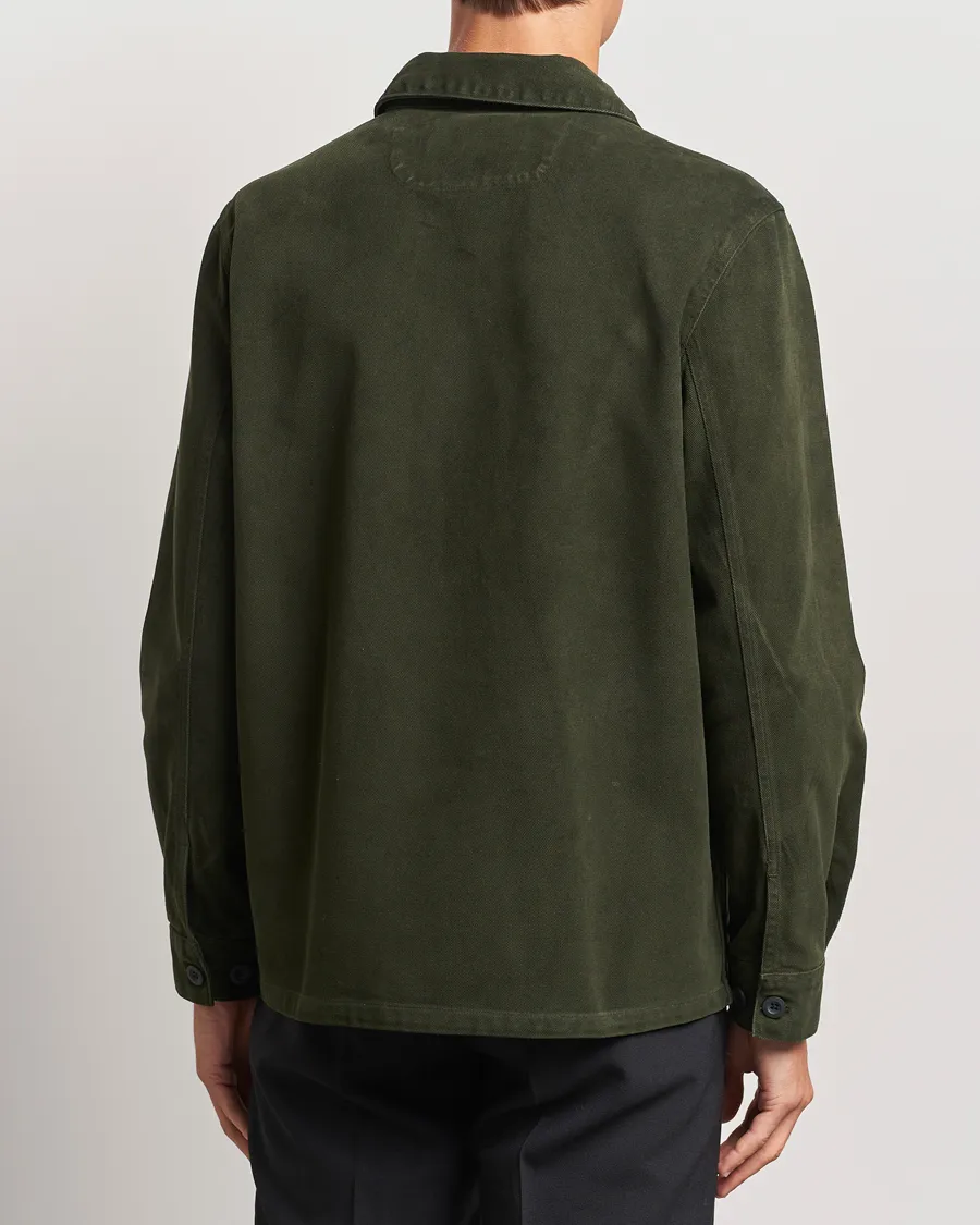 Algot Cotton Lyocell Overshirt Deep Green