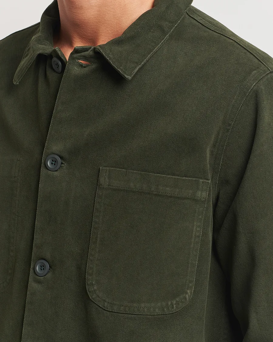 Algot Cotton Lyocell Overshirt Deep Green