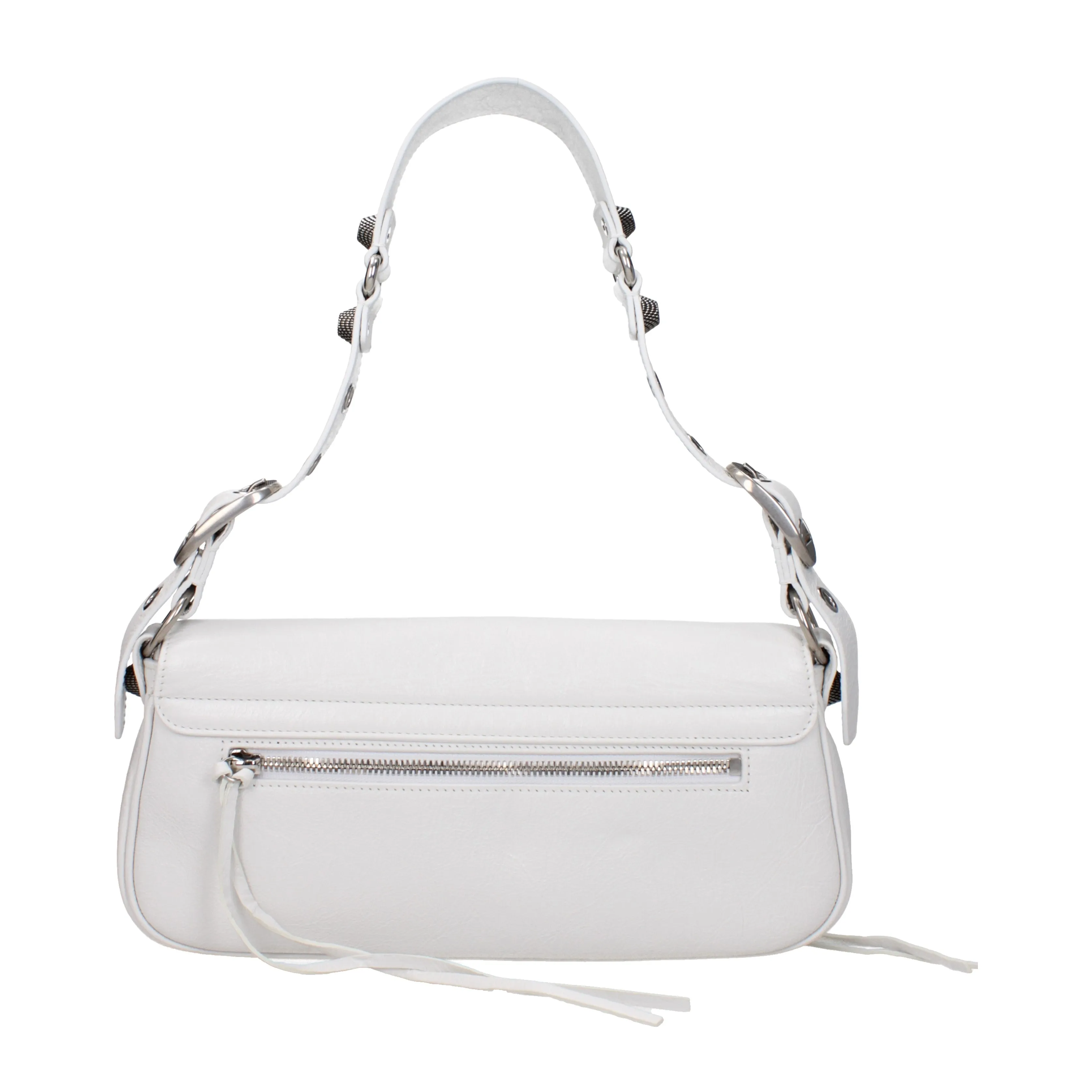 Balenciaga Sacs d'épaule Le Cagole Donna Pelle Bianco / Bianco Ottico