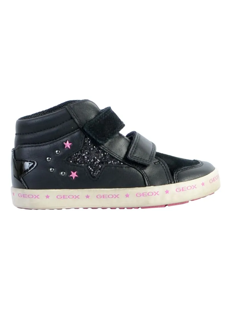 Basket Cuir Geox Enfant Kilwi - Noir