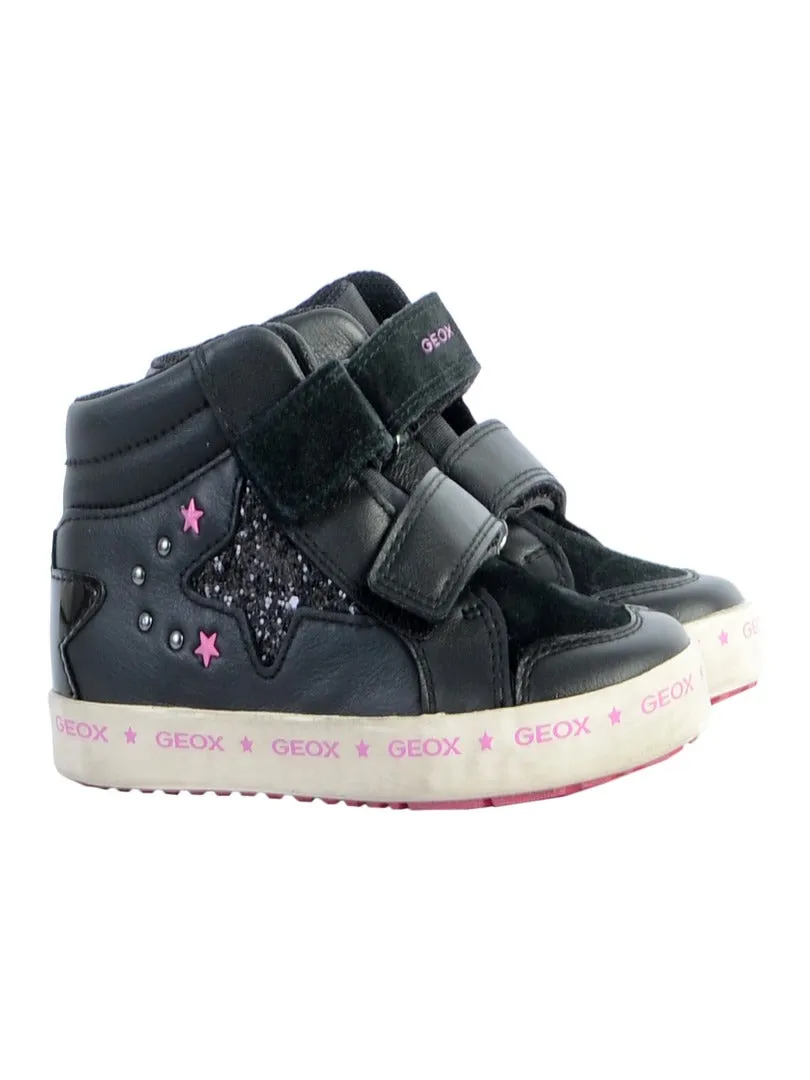 Basket Cuir Geox Enfant Kilwi - Noir