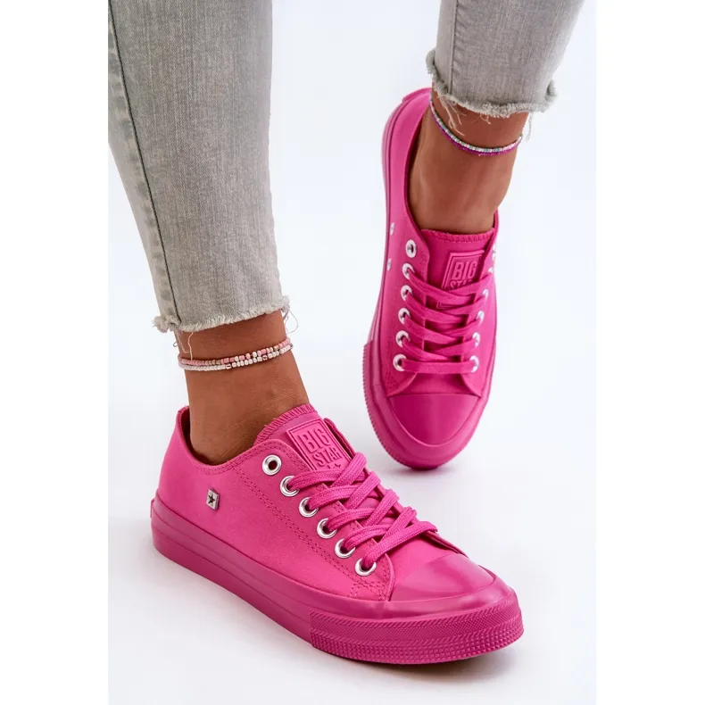 Baskets classiques pour femmes Big Star NN274290 Fuchsia rose