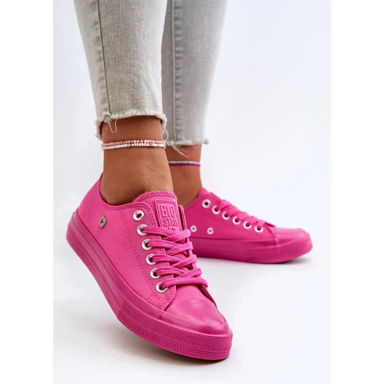 Baskets classiques pour femmes Big Star NN274290 Fuchsia rose