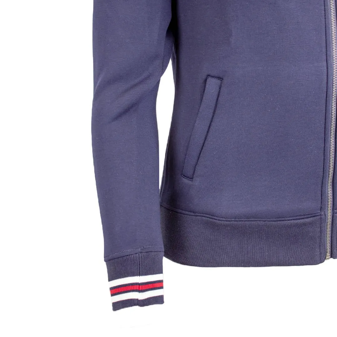 Blouson bleu marine effet néoprène