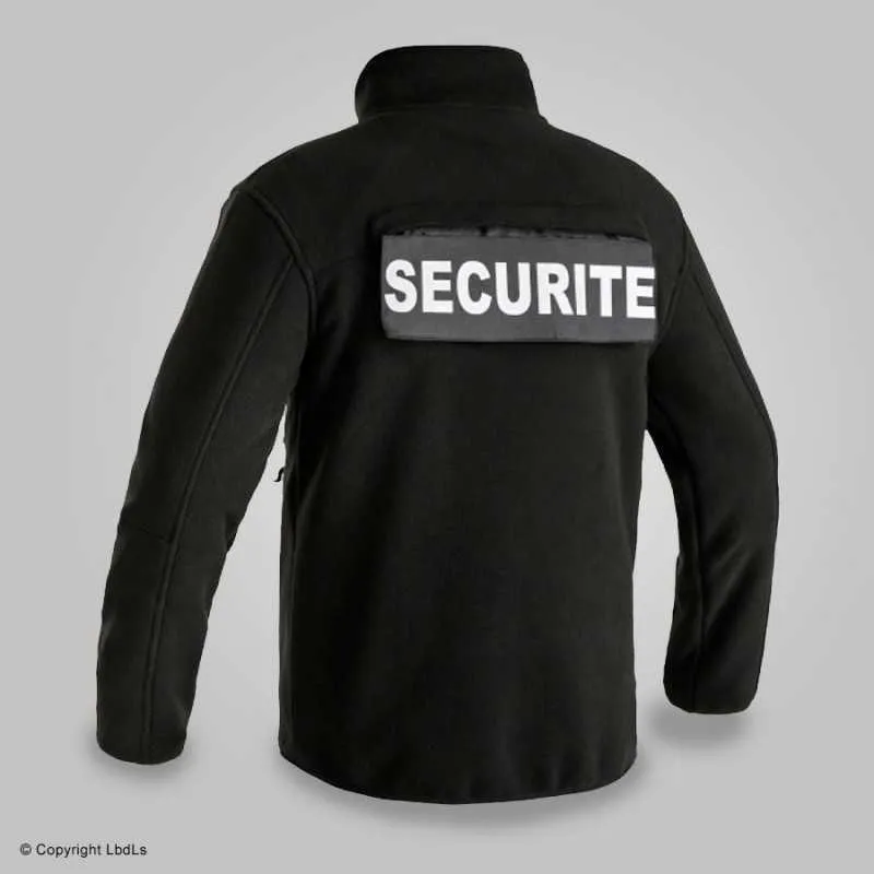 Blouson polaire SECU-ONE noir flap SECURITE rétro