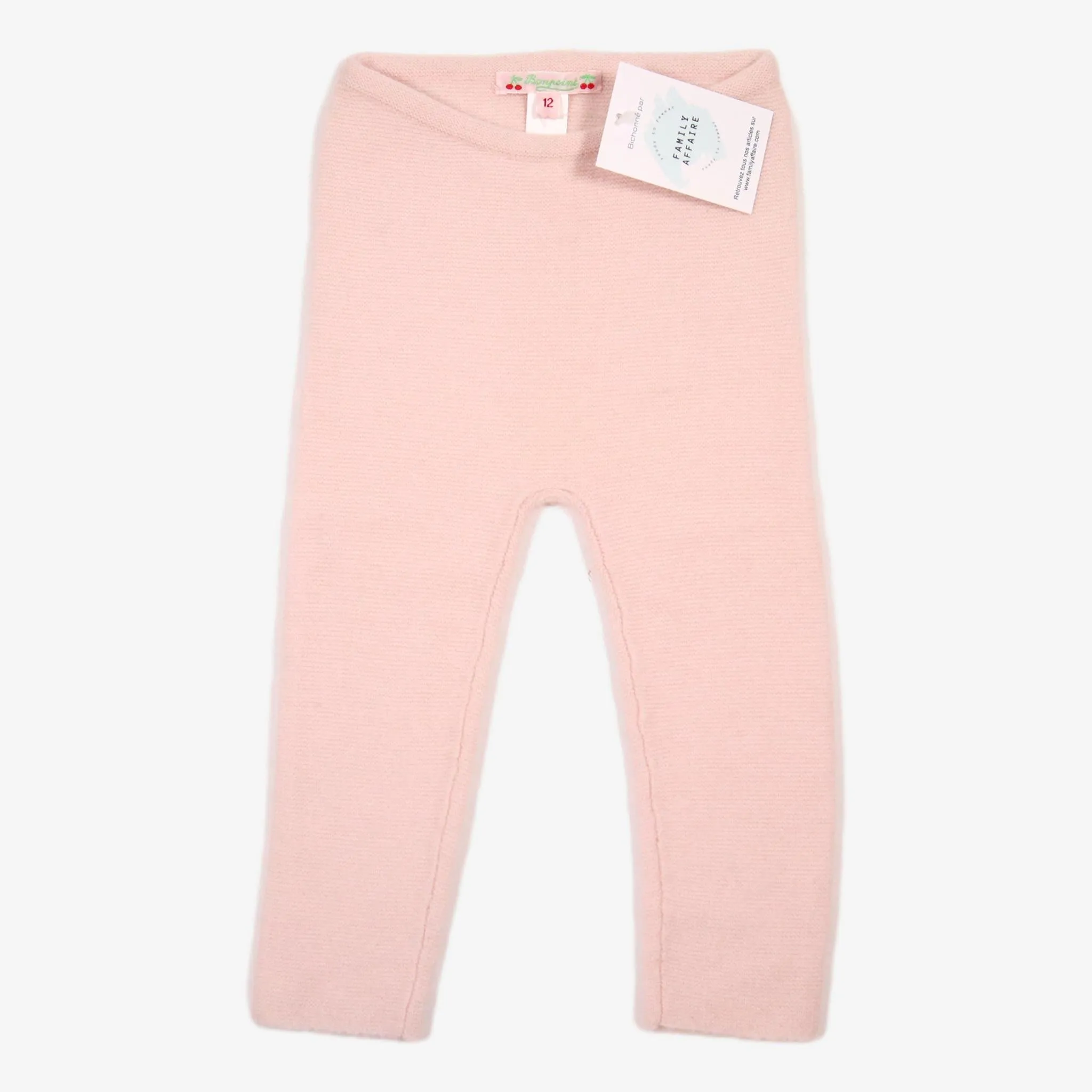 BONPOINT 12m legging maille cachemire rose