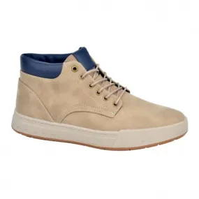 Bottines beiges avec col bleu pour homme - SNK355