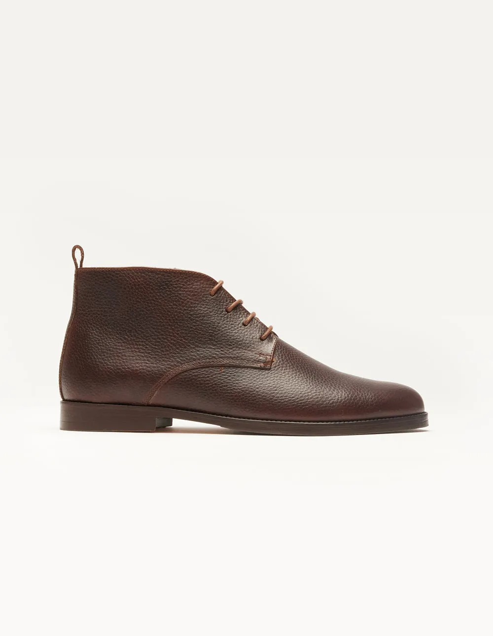 Bottines Jérome - Cuir pull-up grainé marron