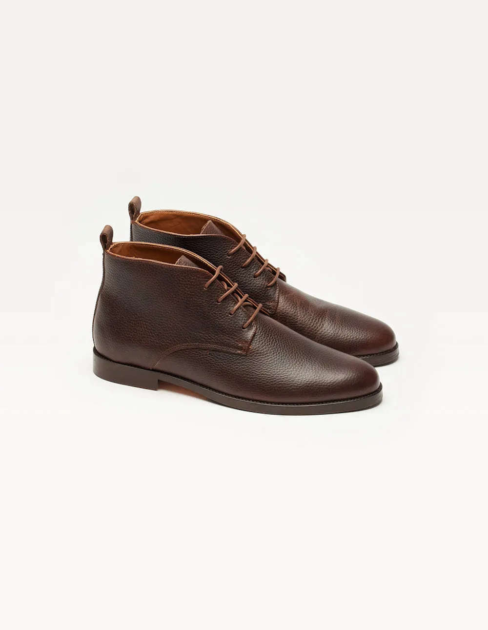 Bottines Jérome - Cuir pull-up grainé marron