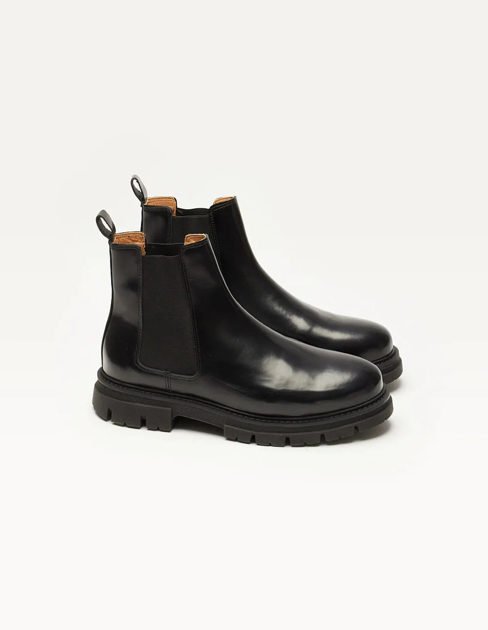 Bottines Liam - Cuir box noir