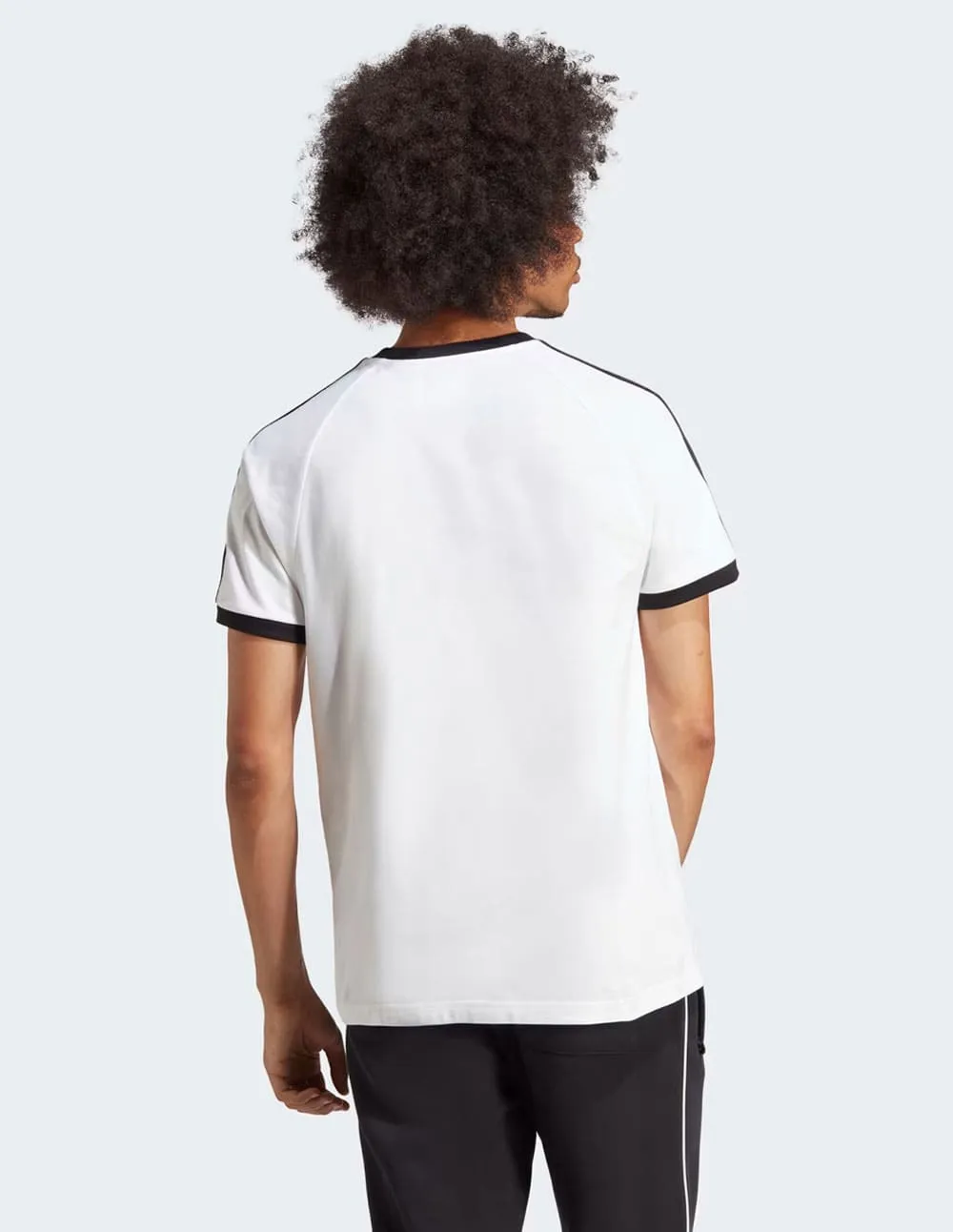 Camiseta adidas Classics 3 Bandas Blanca Hombre