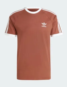 Camiseta adidas Classics 3 Bandas Marrón Hombre