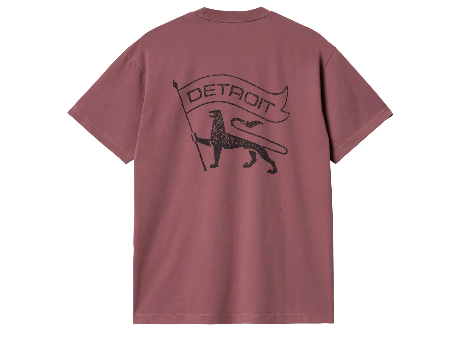 Carhartt WIP Stamp Tshirt Dusty Fuchsia / Black Stone Washed