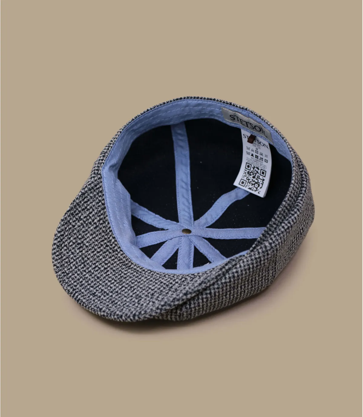 Casquette gavroche stetson bleu - Hatteras Cotton Jersey blue white Stetson : Headict