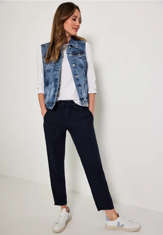 CECIL Gilet en jean bleu moyen 