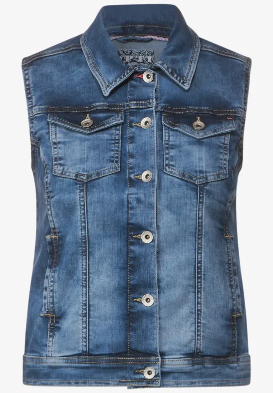 CECIL Gilet en jean bleu moyen 