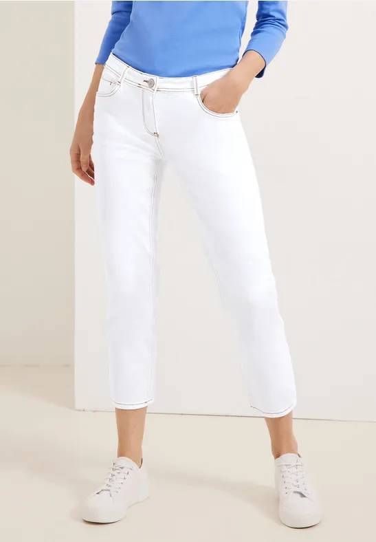 CECIL Jean coupe ample blanc  - Style SCARLETT