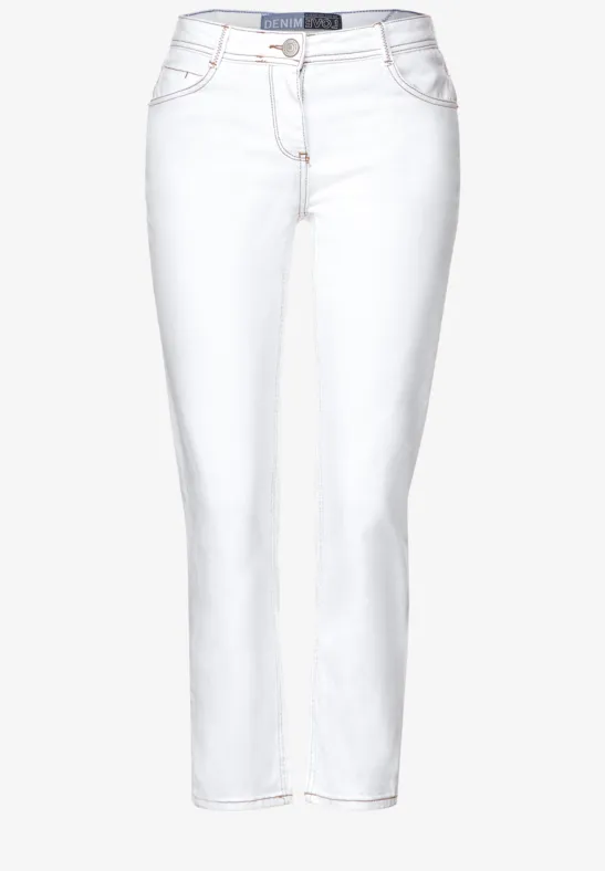 CECIL Jean coupe ample blanc  - Style SCARLETT