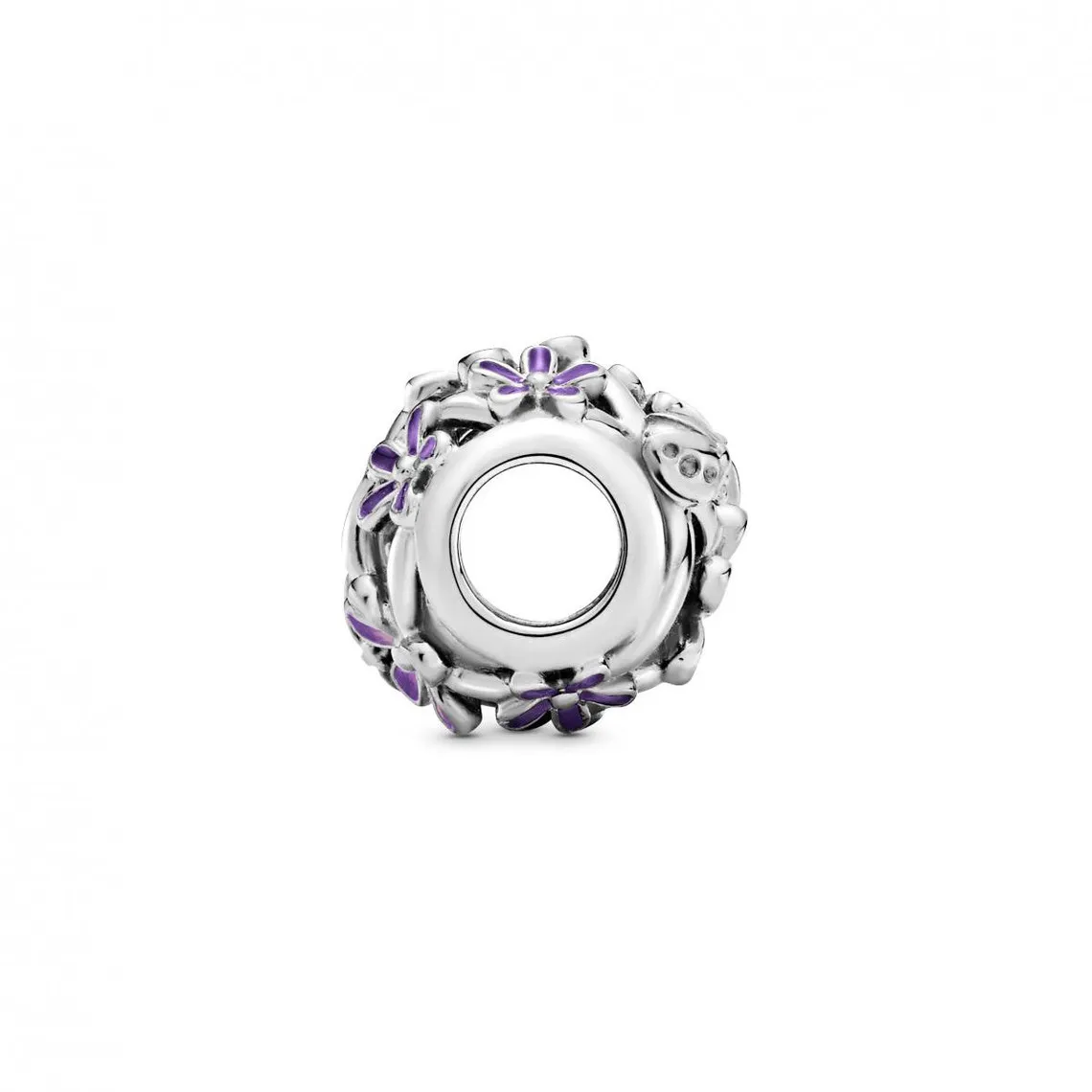 Charm Marguerite Violette Ajouré Pandora Garden - Argent | 3 Suisses