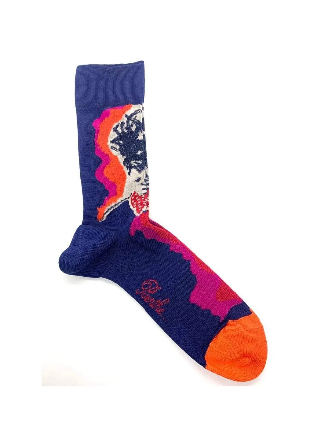 Chaussettes Berthe aux grands pieds BAG21F.5 Bleu/Fuchsia