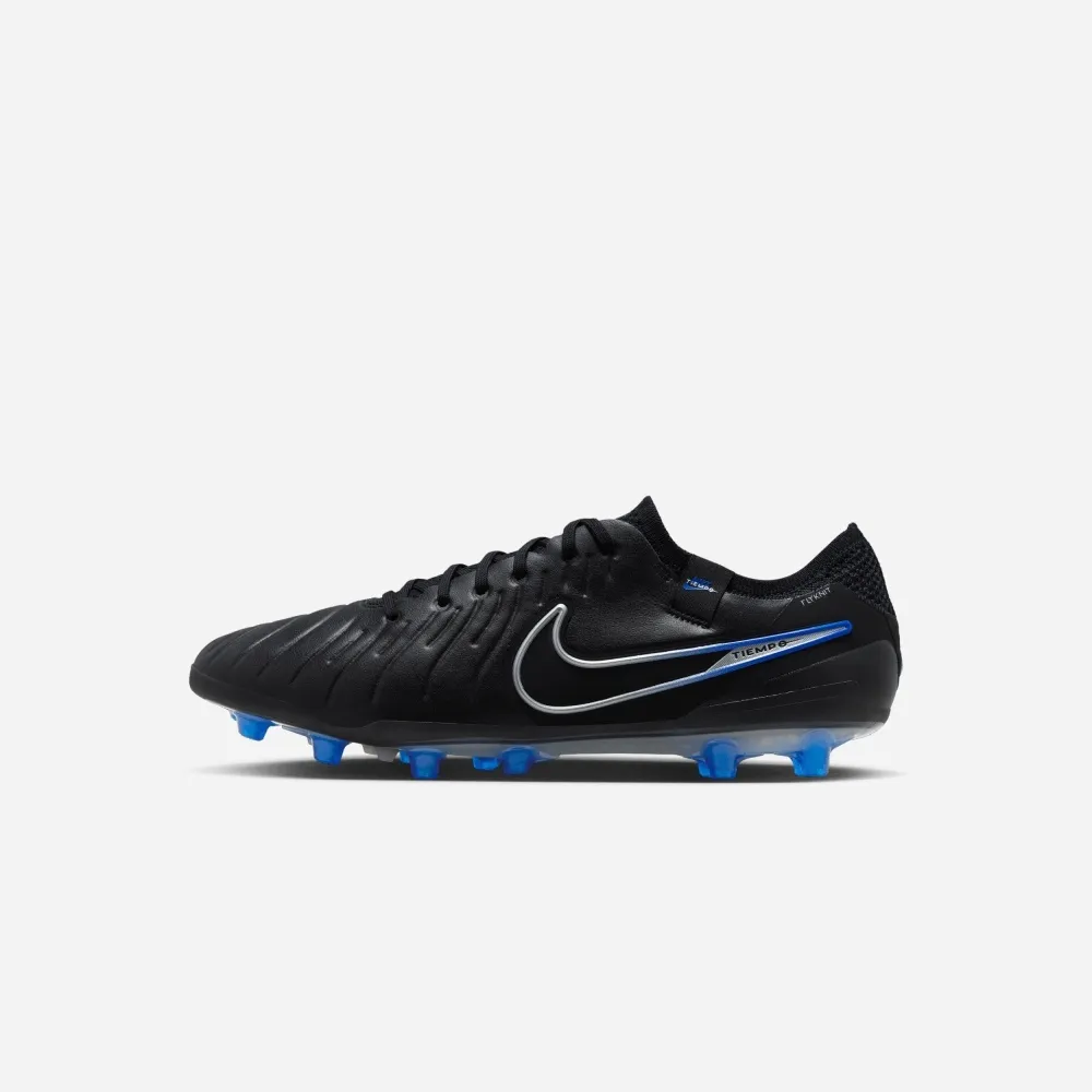 Chaussures de football Nike Tiempo Legend 10 Elite AG Noir & Bleu pour homme