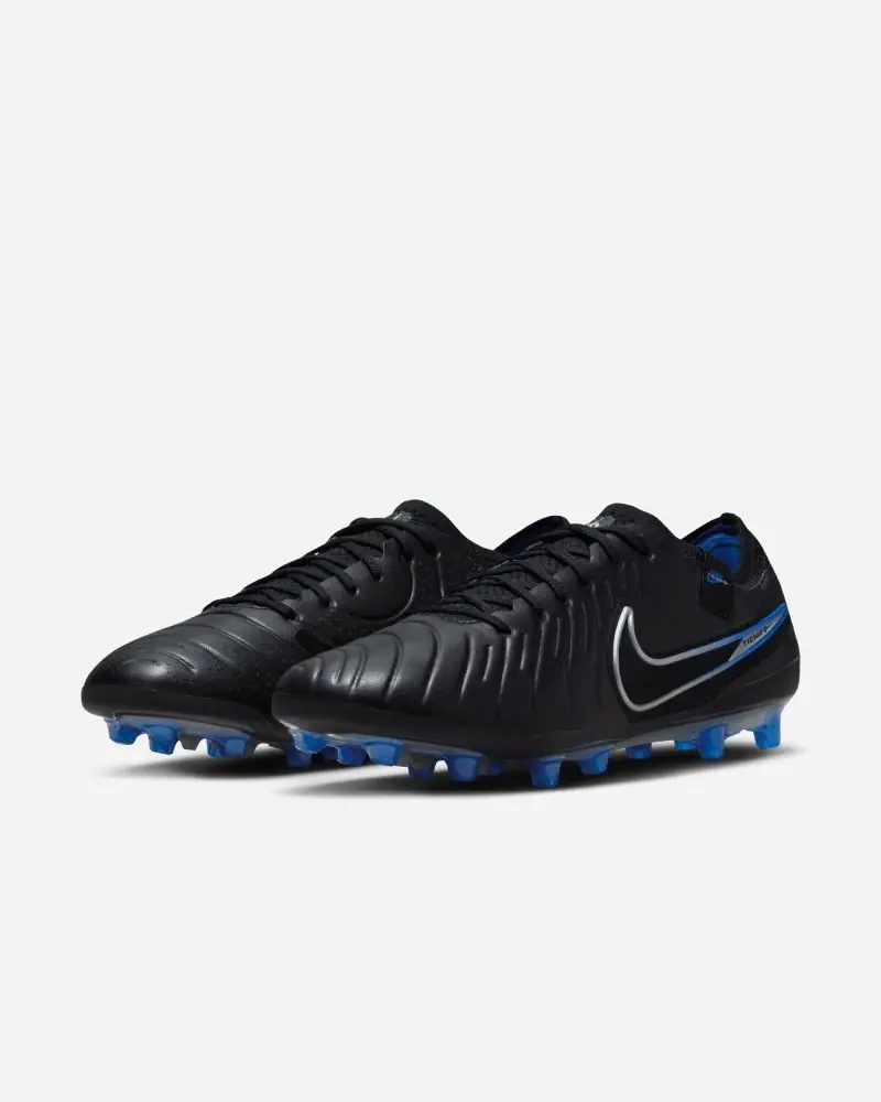 Chaussures de football Nike Tiempo Legend 10 Elite AG Noir & Bleu pour homme