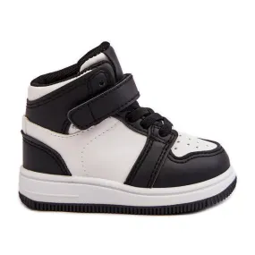 Chaussures de sport hautes pour enfants blanches et noires Teredite