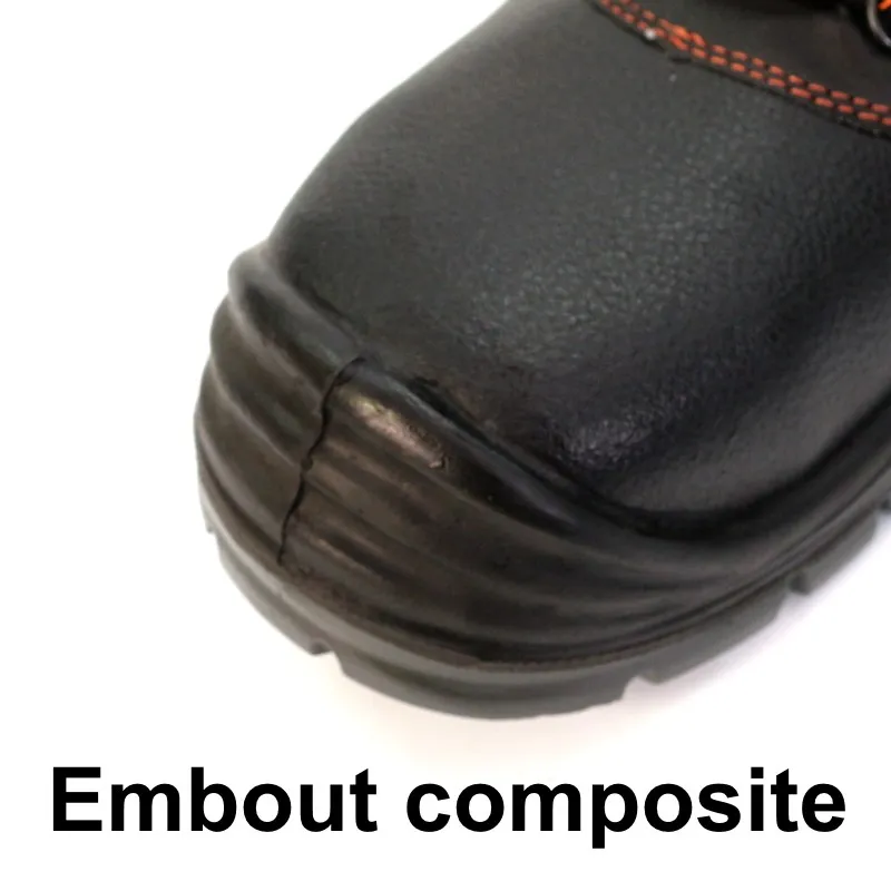 Chaussures de sécurité hautes S3 embout composite cuir noir 1,42 kg Primus unisexe Herock