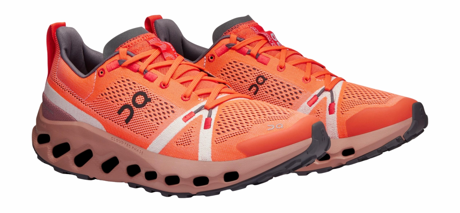 Chaussures de Trail On Running Femme Cloudsurfer Trail Flame Dustrose