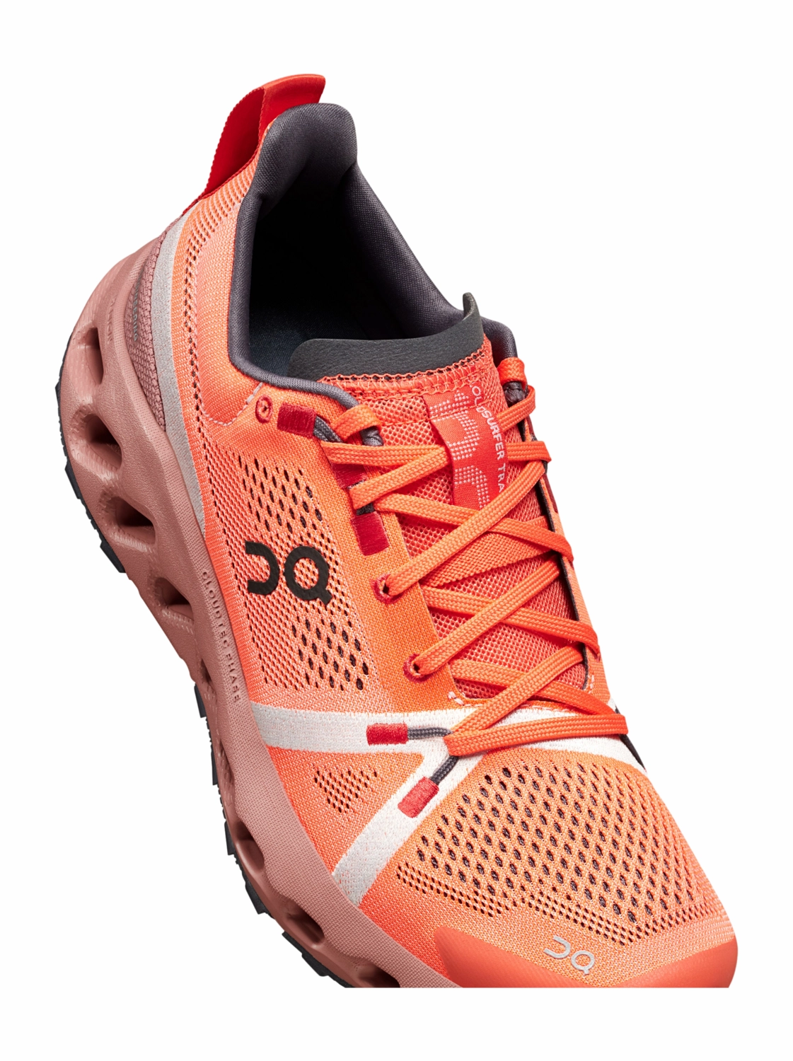 Chaussures de Trail On Running Femme Cloudsurfer Trail Flame Dustrose