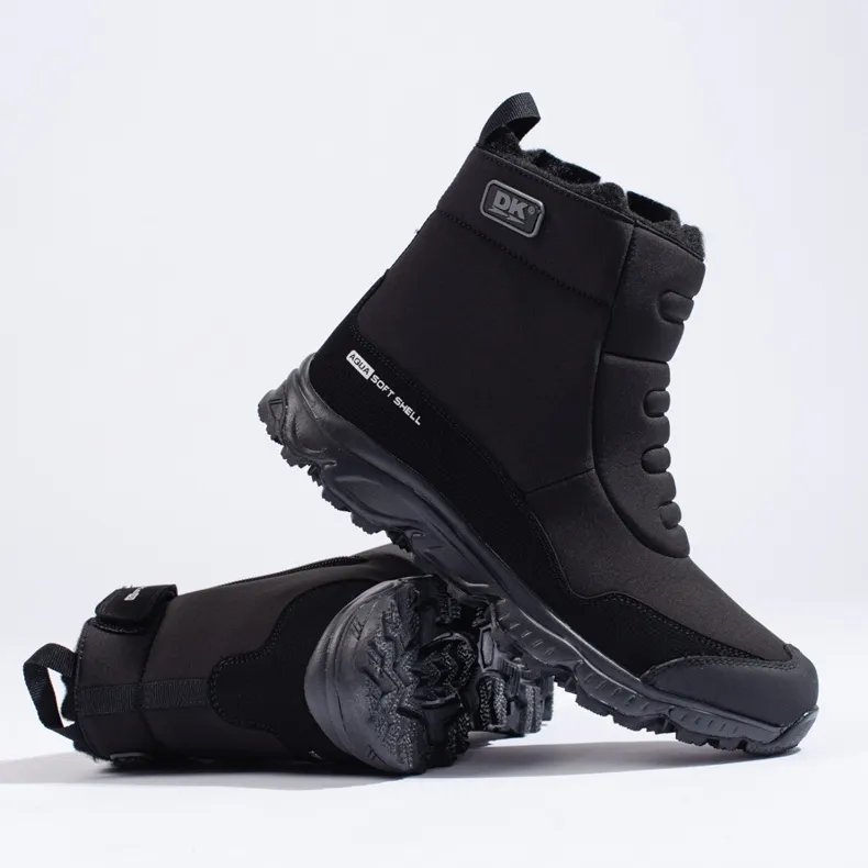 Chaussures de trekking pour hommes avec une fermeture éclair DK le noir