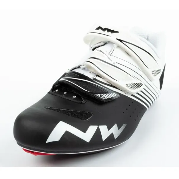 Chaussures vélo Northwave Torpedo 3S M 80141004 51 blanche le noir