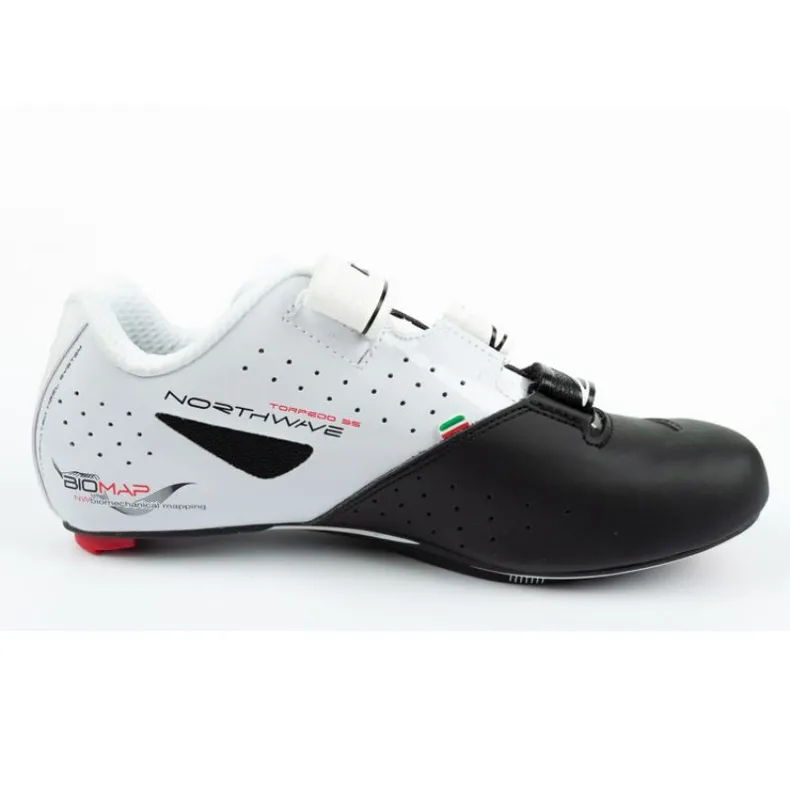 Chaussures vélo Northwave Torpedo 3S M 80141004 51 blanche le noir