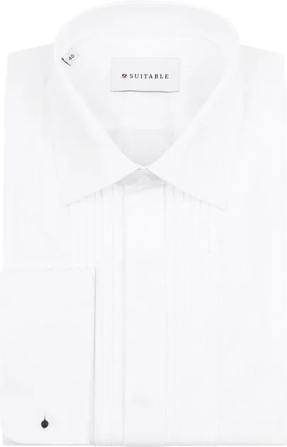 Chemise de smoking plissée Blanc SH-SMOK-CHARLES commander 